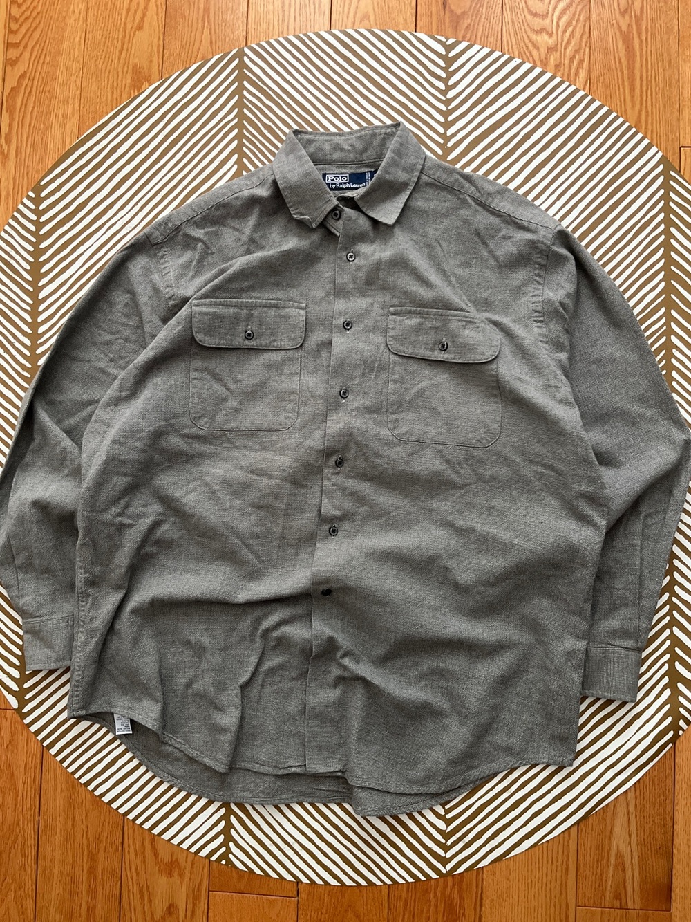 Polo Ralph Lauren Vintage Grey Button Up (L)
